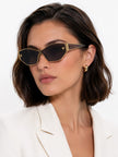 VERSACE Pale Gold Violet Butterfly Ladies Sunglasses 67mm