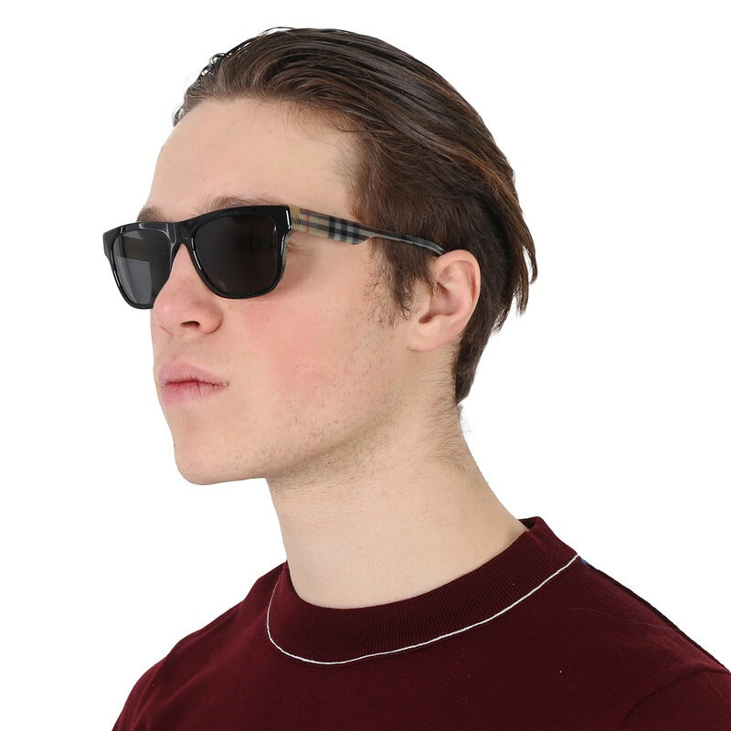 BURBERRY Grey Square Men's Sunglasses BE4293 380687 56