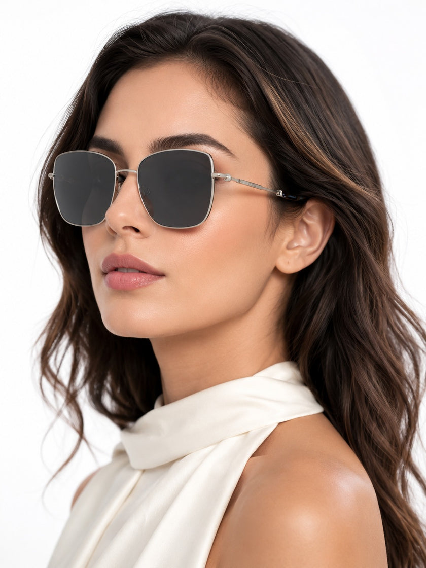 BURBERRY Dark Grey Butterfly Ladies Sunglasses BE3158 135387 58