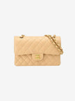 CHANEL ClassicHandbag Matelasse Chain Shoulder Beige