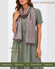Gucci Logo Small Jacquard Wool & Silk-Blend Scarf
