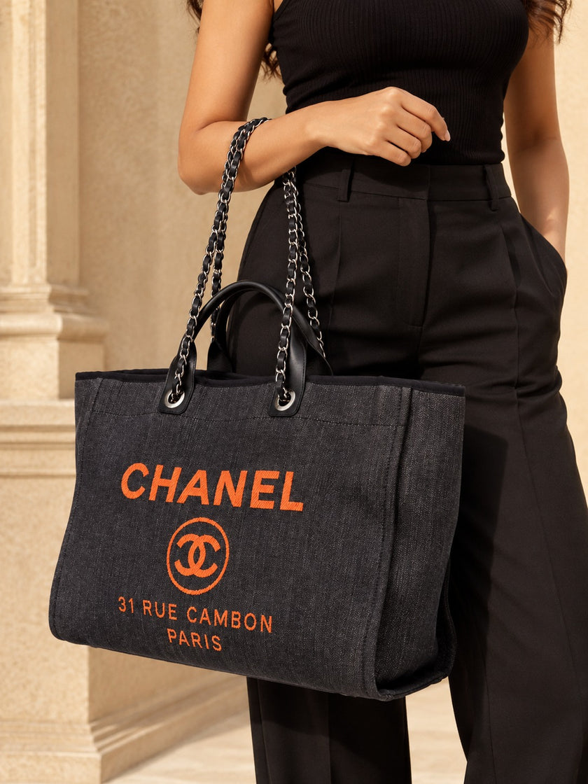 CHANEL Large Deauville Shopping Tote