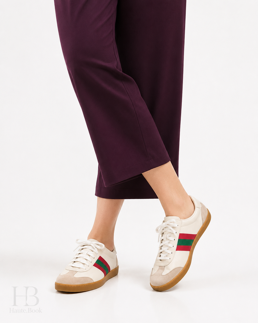GUCCI Web Leather Women Sneakers