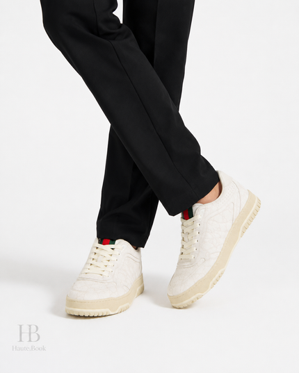 GUCCI White Men's Gucci Re-Web Sneaker
