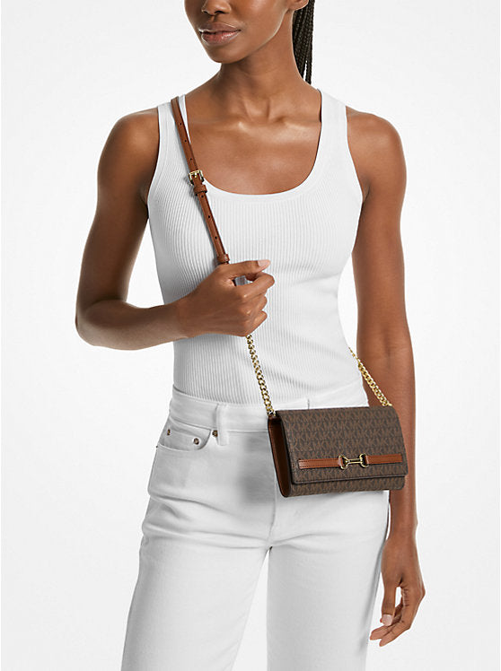 Michael Kors Carson Large Signature Logo Convertible Crossbody Bag - Brown image 2
