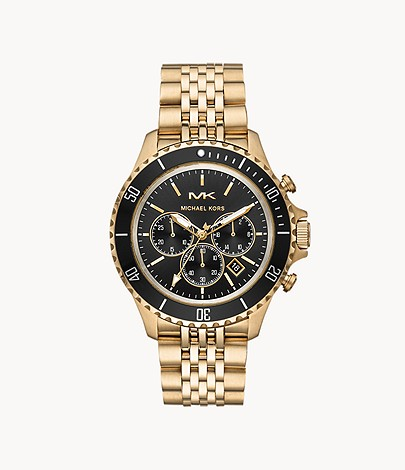 MICHAEL KORS Bayville Chronograph Two-Tone Stainless Steel Watch - Gold image