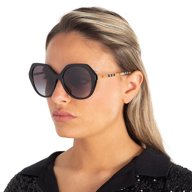 BURBERRY  Vanessa Grey Gradient Irregular Ladies Sunglasses (Arriving In Delhi) image 1
