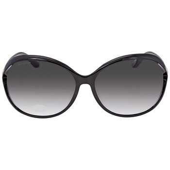 SALVATORE FERRAGAMO Grey Oval Ladies Sunglasses image 0