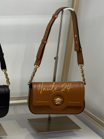 VERSACE  La Medusa Crossbody Bag - Brown image