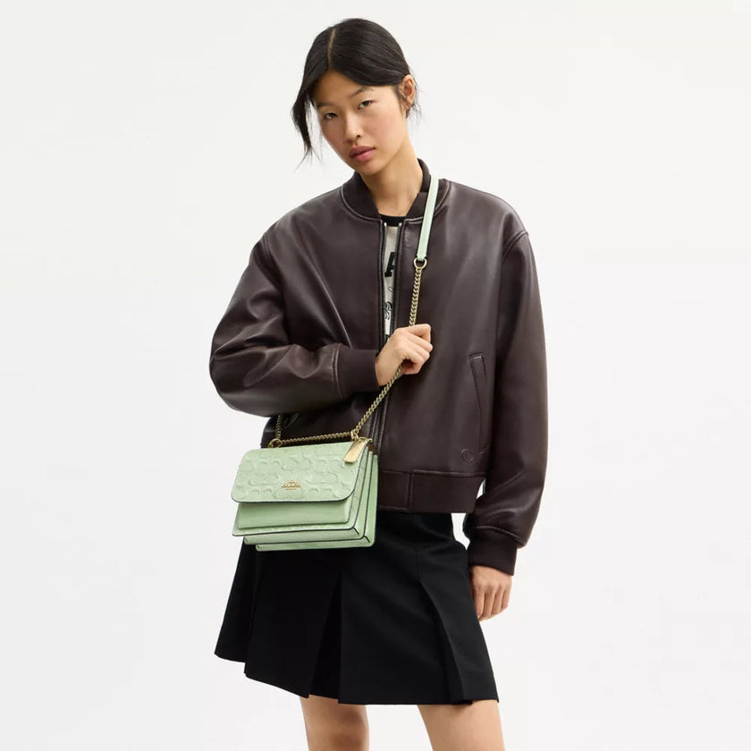 COACH Klare Crossbody Bag In Signature Leather - Gold/Pale Green (Arriving In Delhi) image 1
