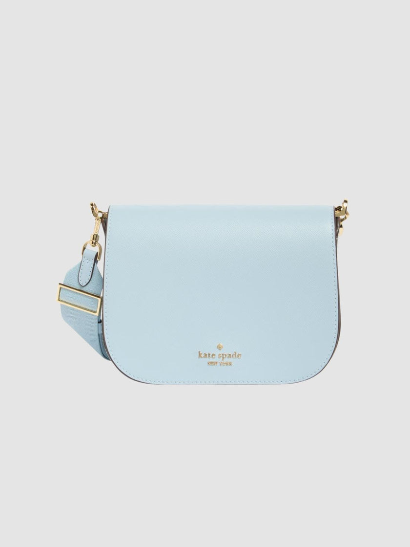 KATE SPADE Madison Saffiano Leather Saddle Bag - Ocean Fog image 0