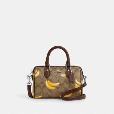 COACH Mini Rowan Crossbody In Signature Canvas With Banana Print image 5