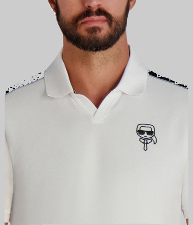 KARL LAGERFELD Jonny Collar Polo With Floating Karl Head image 3