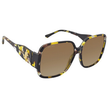 JIMMY CHOO Gradient Square Ladies Sunglasses - Brown image 0