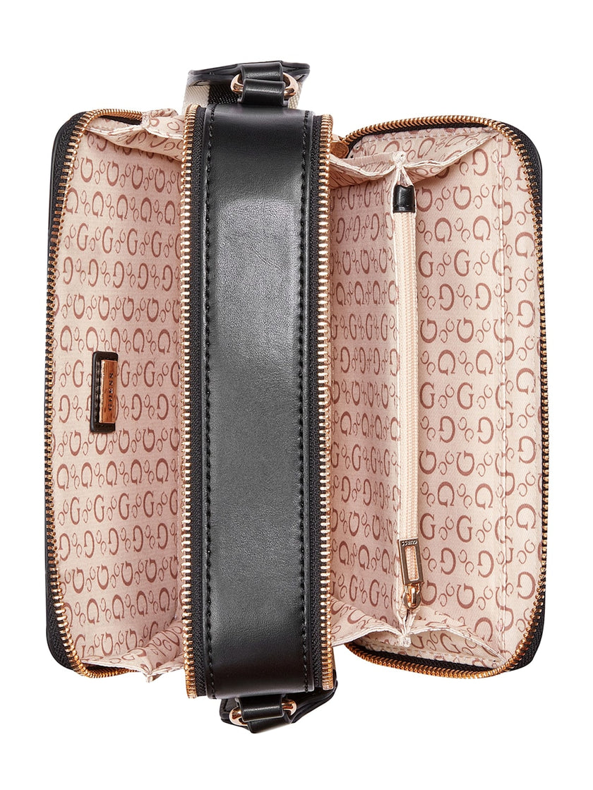 Guess Carrara Double-Zip Mini Crossbody - Black image 3