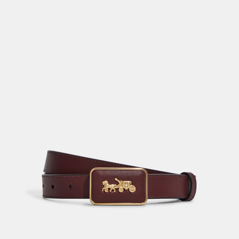 COACH Grace Plaque Buckle Belt, 25 Mm - LARGE image