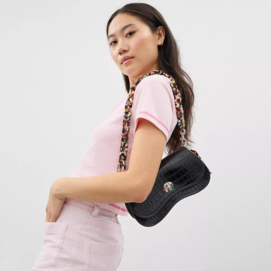COACH Wavy Dinky Bag In Croc Embossed Coachtopia Leather image 0