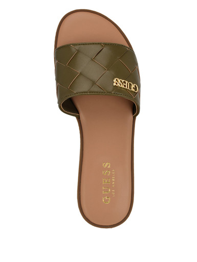 GUESS Meloria Faux-Leather Woven Slides image 3