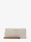 [AT DELHI]  MICHAEL KORS Jet Set Travel Large Logo Continental Wristlet - Vanilla image 0