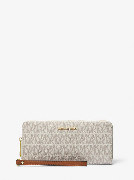 [AT DELHI]  MICHAEL KORS Jet Set Travel Large Logo Continental Wristlet - Vanilla image 0