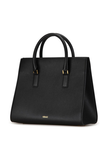 VERSACE Grained Calfskin Large Virtus Top Handle Shoulder Bag image 1