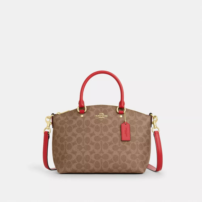 COACH Sadie Satchel Bag In Signature Canvas image 0