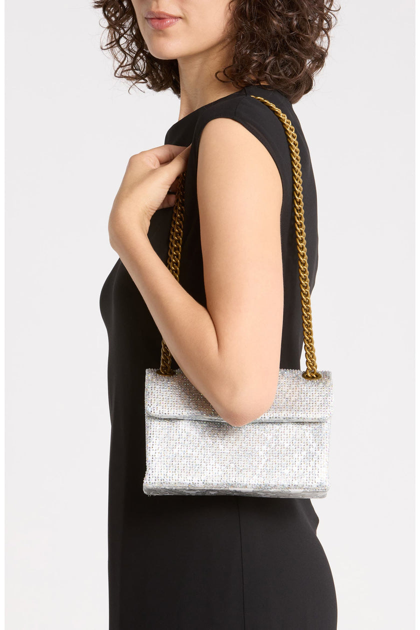 KURT GEIGER Mini Fabric Kensington Crystal Crossbody Bag