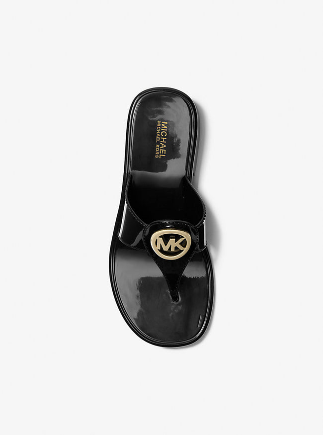 MICHAEL KORS Hannah Jelly T-Strap Sandal - Black image 1