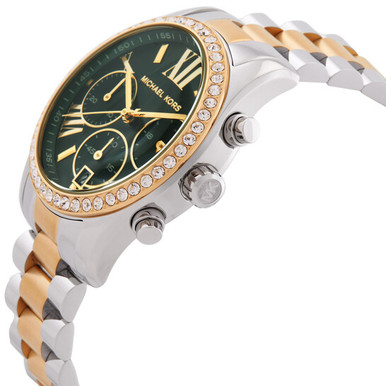 MICHAEL KORS  Lexington Chronograph Quartz Crystal Green Dial Watch image 1