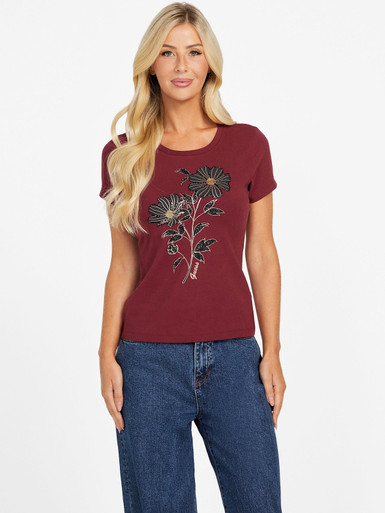 GUESS Eco Verona Beaded Crewneck Tee image 6