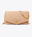 [AT DELHI] TORY BURCH Kira Chevron Clutch - Devon Sand image 0