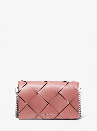 MICHAEL KORS Jet Set Medium Woven Leather Crossbody Bag image 2
