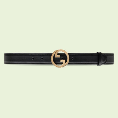 GUCCI Blondie Black Leather Belt image 3