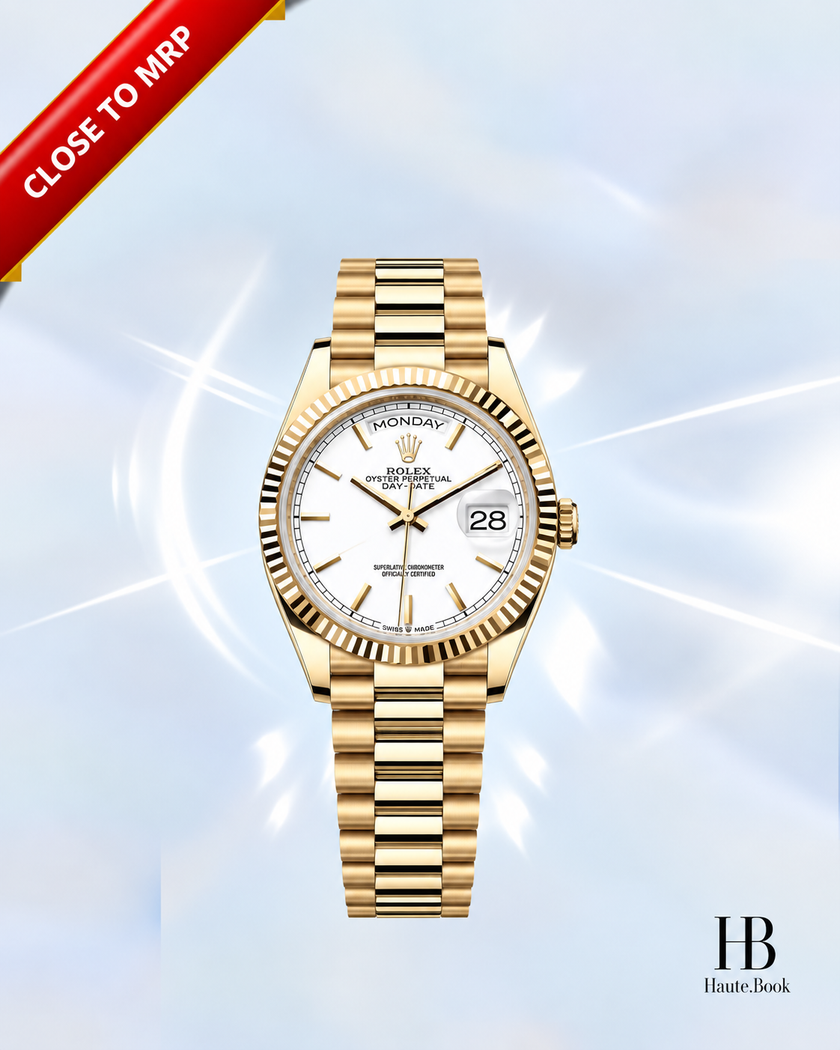 [At MRP] [Brand New] Rolex Day-Date White Dial Yellow Gold President M128238-0081 36 mm