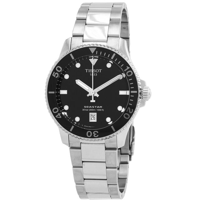 TISSOT Seastar Quartz Black Dial Men's Watch image 0