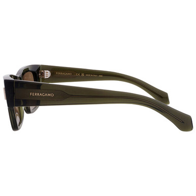 SALVATORE FERRAGAMO Brown Rectangular Men's Sunglasses SF2011S 320 53 image 1