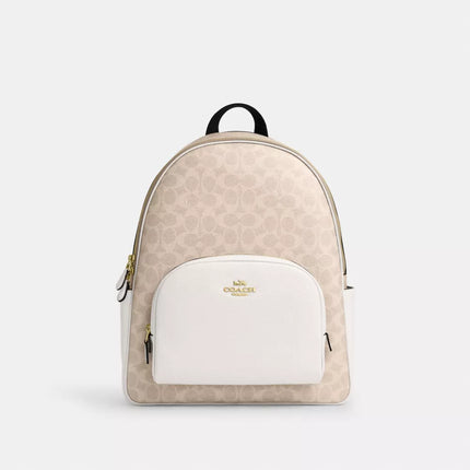 COACH Large Court Backpack In Signature Canvas image 0