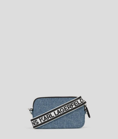 KARL LAGERFELD PARIS Klj Box Logo Denim Mini Crossbody Bag image 1