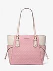 MICHAEL KORS  Voyager Large Color-Block Signature Logo Tote Bag - Pwd Blsh Mlt image 2