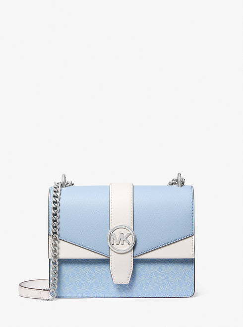MICHAEL KORS  Greenwich Small Color-Block Signature Logo Crossbody Bag - Lt Sky Mlt image 0