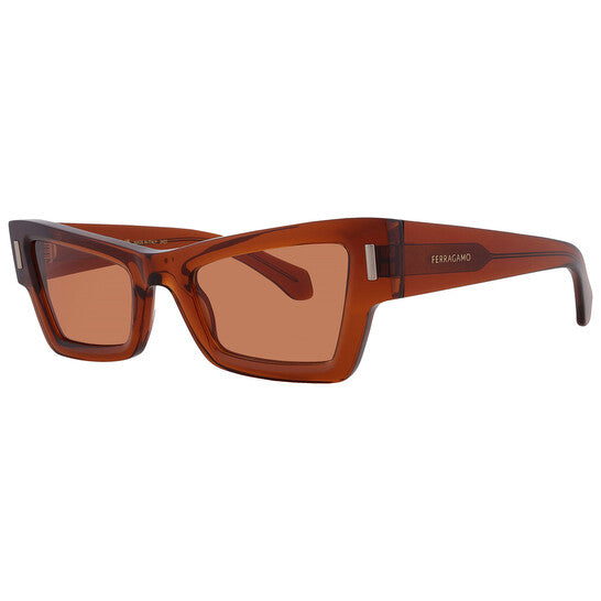 SALVATORE FERRAGAMO Brown Cat Eye Ladies Sunglasses (Arriving In Delhi) image 3