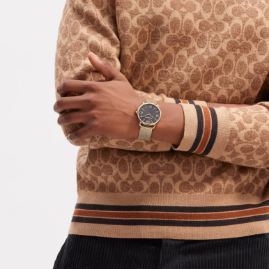 COACH Elliot Watch, 41 Mm - Gold/Black image 2