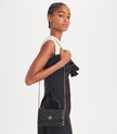 TORY BURCH Mini Kira Chevron Top Handle Chain Wallet - Black image 0