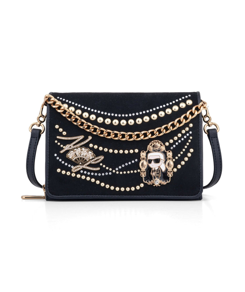 KARL LAGERFELDLourdes Suede Flap Crossbody image 0