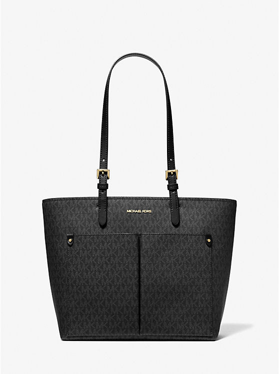 Michael Kors Jet Set Medium Logo Pocket Tote Bag - Black image 0