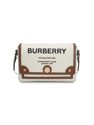 BURBERRY Medium Note Canvas Crossbody Bag - Natural Tan image 3