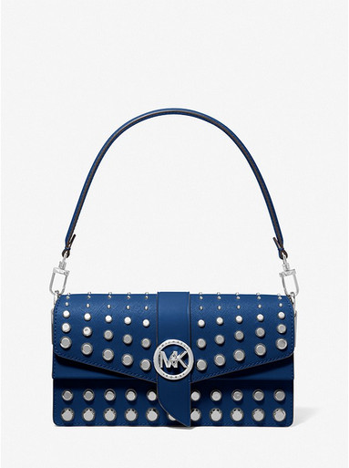 MICHAEL KORS Greenwich Medium Studded Saffiano Leather Shoulder Bag image 5