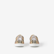 BURBERRY Check and Leather Sneakers image 1