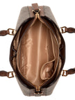 Guess Kiran Logo Satchel - Brown image 3