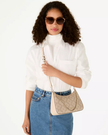 KATE SPADE Signature Spade Flower Medium Convertible Crossbody - Dark Beige Multi image 1